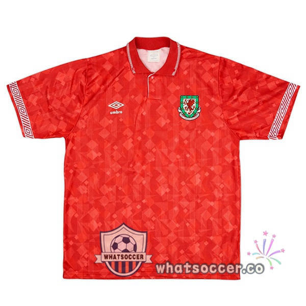 Wales Retro Home Red 1990-1991