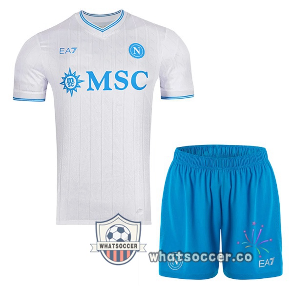 SSC Napoli EURO Kids Away Soccer Jerseys White 2025-2026