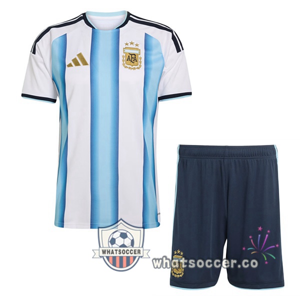 Argentina Kids Home Soccer Jerseys Blue White 2026-2027 Argentina Kids Home Soccer Jerseys Blue White 2026-2027