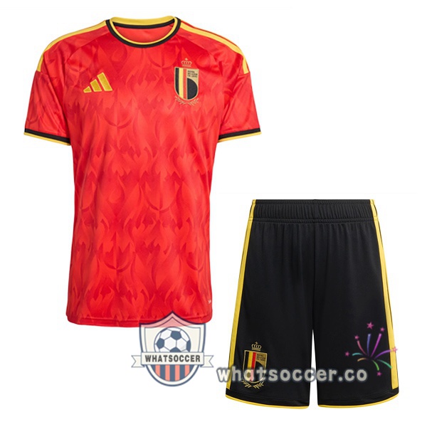 Belgium Kids Home Soccer Jerseys Red 2026-2027 Belgium Kids Home Soccer Jerseys Red 2026-2027