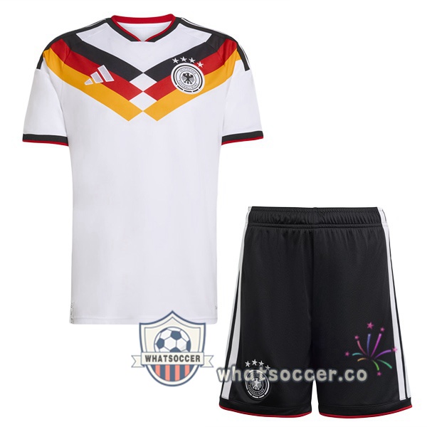 Germany Kids Home Soccer Jerseys White 2026-2027 Germany Kids Home Soccer Jerseys White 2026-2027