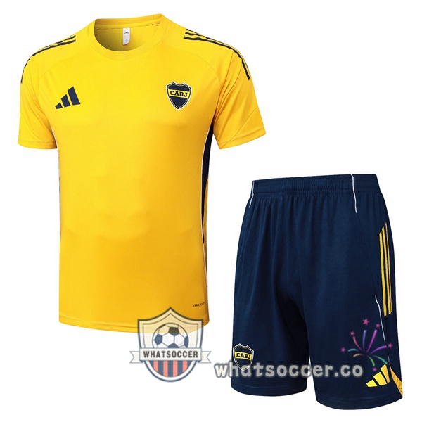 Boca Juniors Training T-Shirts + Shorts Yellow 2025-2026 Boca Juniors Training T-Shirts + Shorts Yellow 2025-2026
