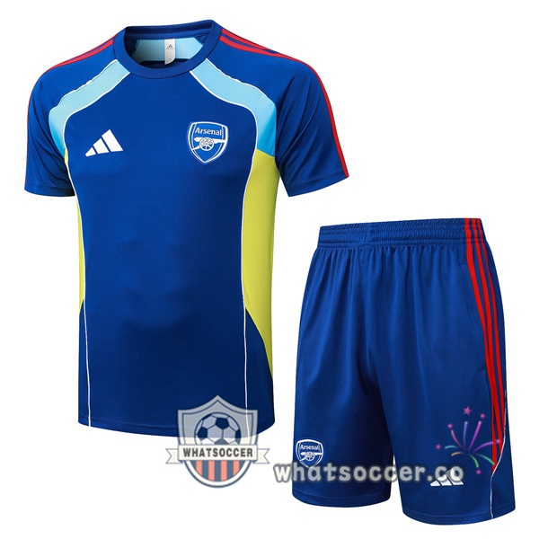 Arsenal Training T-Shirts + Shorts Blue 2025-2026 Arsenal Training T-Shirts + Shorts Blue 2025-2026