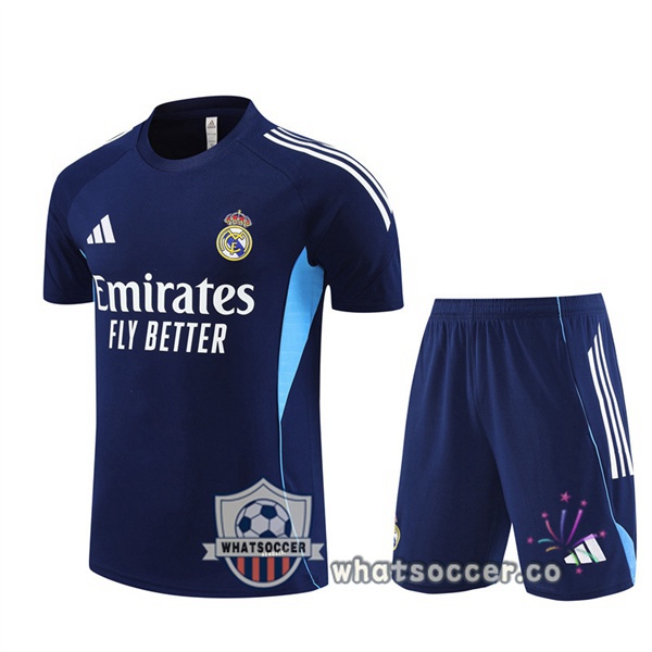 Real Madrid Training T-Shirts + Shorts Blue Royal 2025-2026 Real Madrid Training T-Shirts + Shorts Blue Royal 2025-2026