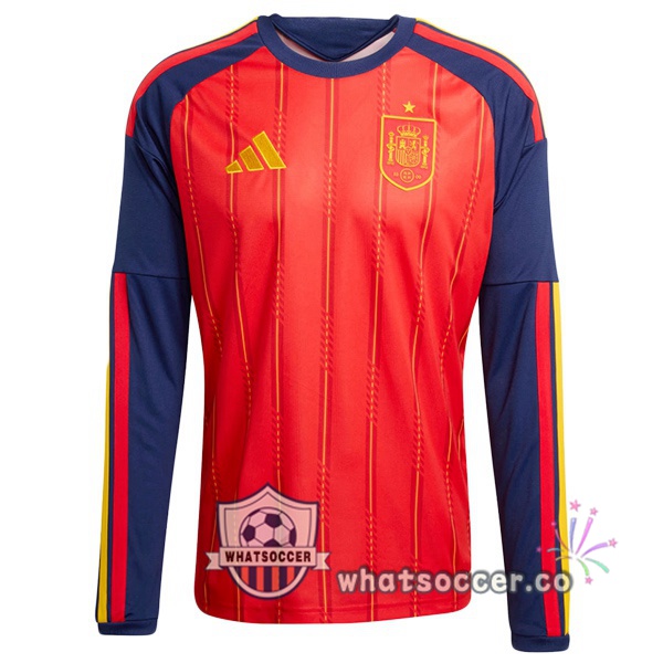 Spain Home Soccer Jerseys Long Sleeve Red 2026-2027 Spain Home Soccer Jerseys Long Sleeve Red 2026-2027