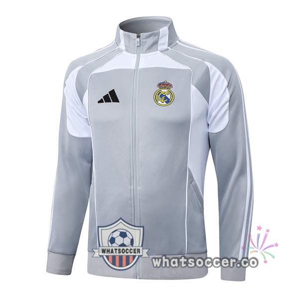 Soccer Jacket Real Madrid White 2025-2026