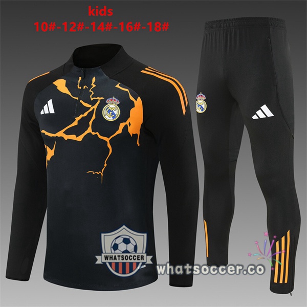 Training Wear Real Madrid Kids Black 2025-2026 Training Wear Real Madrid Kids Black 2025-2026