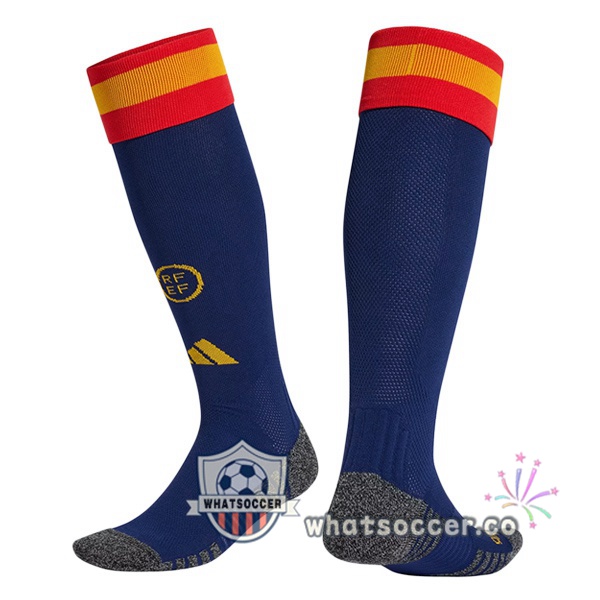 Spain Home Soccer Socks Blue Royal 2026-2027 Spain Home Soccer Socks Blue Royal 2026-2027