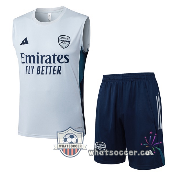 Arsenal Soccer Vest + Shorts Gray 2025-2026