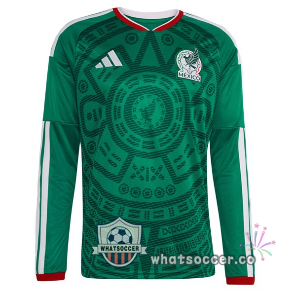 Mexico Home Soccer Jerseys Long Sleeve Green FIFA World Cup 2026 Mexico Home Soccer Jerseys Long Sleeve Green FIFA World Cup 2026