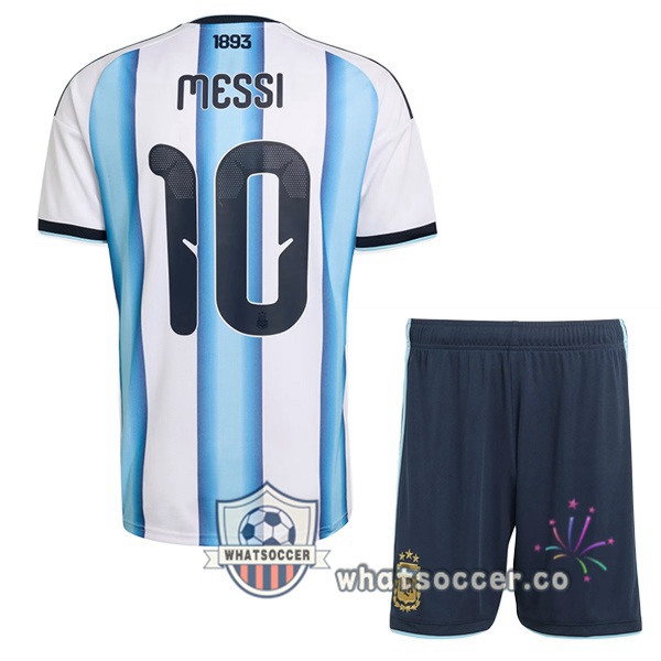 Argentina (MESSI 10) Kids Home Soccer Jerseys Blue White FIFA World Cup 2026 Argentina (MESSI 10) Kids Home Soccer Jerseys Blue White FIFA World Cup 2026
