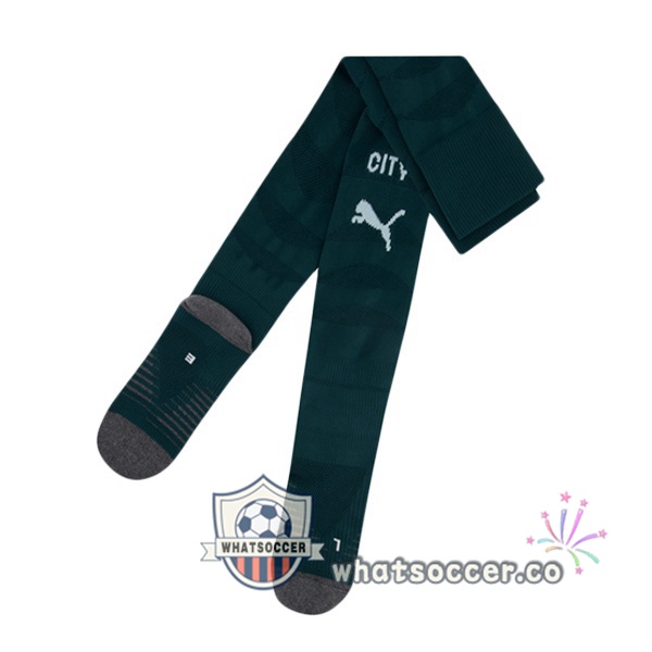 Manchester City Fourth Soccer Socks Green 2025-2026