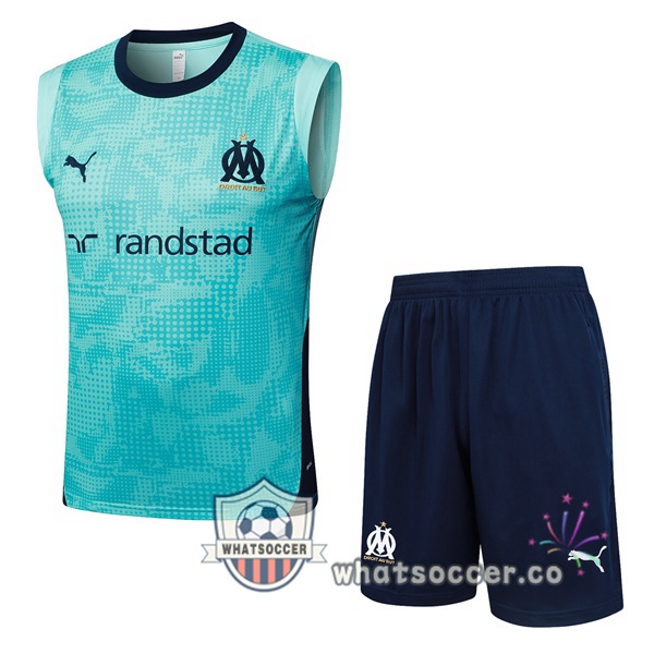 Olympique de Marseille Soccer Vest + Shorts Green 2025-2026