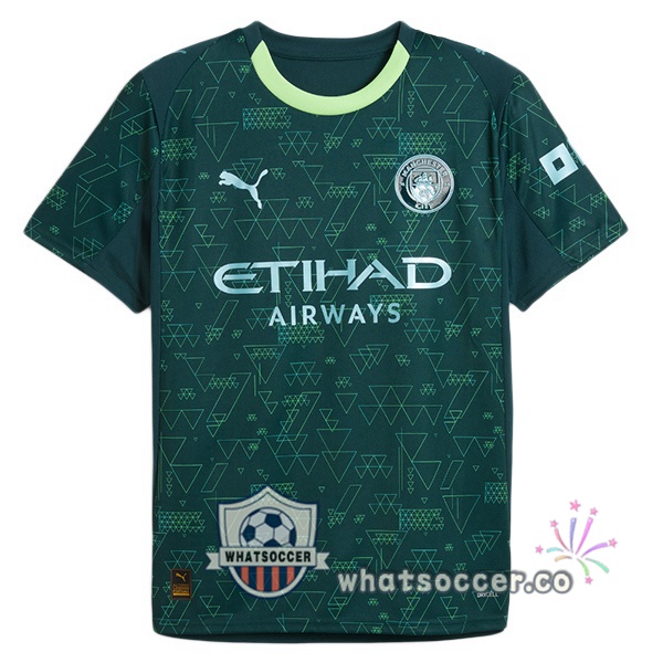 Manchester City Fourth Soccer Jerseys Green 2025-2026 Manchester City Fourth Soccer Jerseys Green 2025-2026