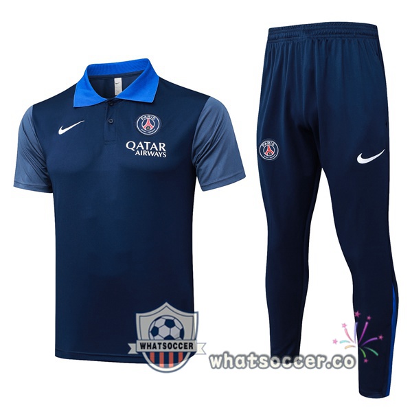 Training Polo Paris PSG + Pants Blue Royal 2025-2026 Training Polo Paris PSG + Pants Blue Royal 2025-2026