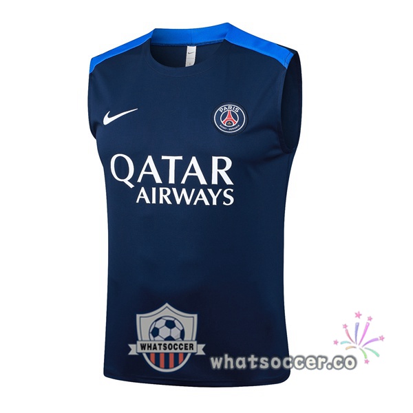 Paris PSG Soccer Vest Blue Royal 2025-2026 Paris PSG Soccer Vest Blue Royal 2025-2026