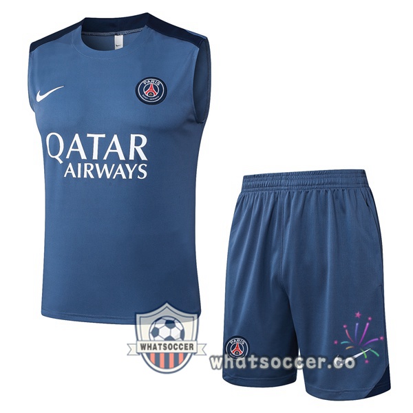 Paris PSG Soccer Vest + Shorts Gray 2025-2026 Paris PSG Soccer Vest + Shorts Gray 2025-2026