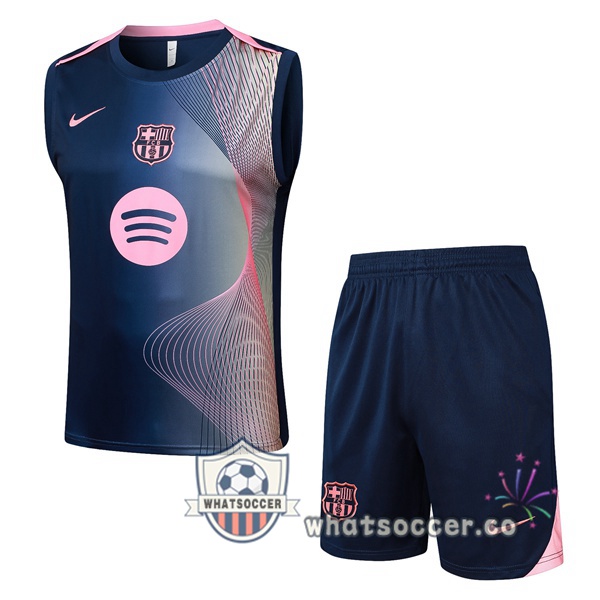 FC Barcelona Soccer Vest + Shorts Rose Blue Royal 2025-2026