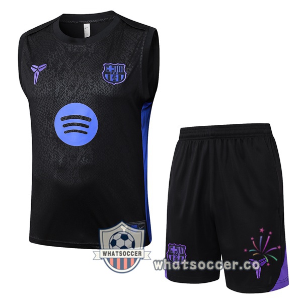 FC Barcelona Soccer Vest + Shorts Black 2025-2026