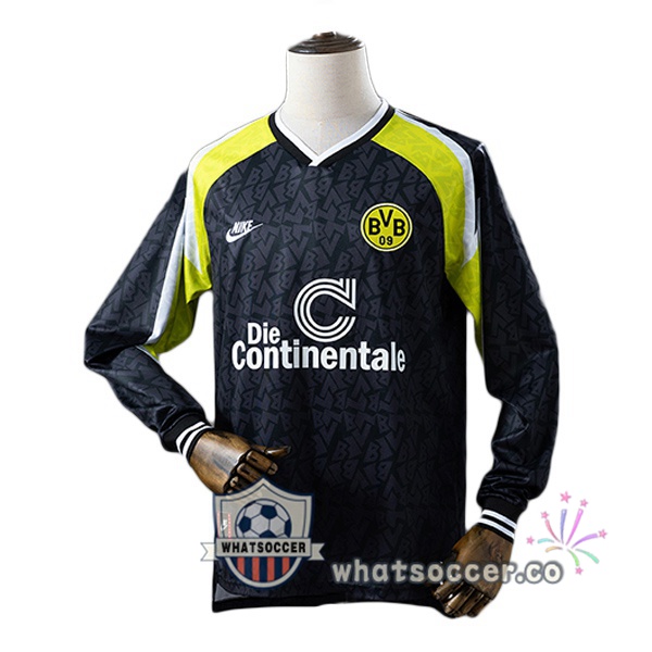 Dortmund BVB Retro Away Long Sleeve Black 1995-1996