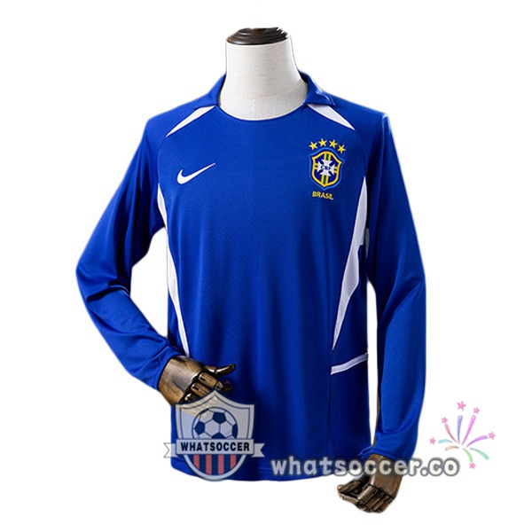 Brazil Retro Away Long Sleeve Blue 2002