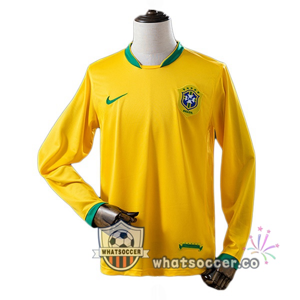 Brazil Retro Home Long Sleeve Yellow 2006