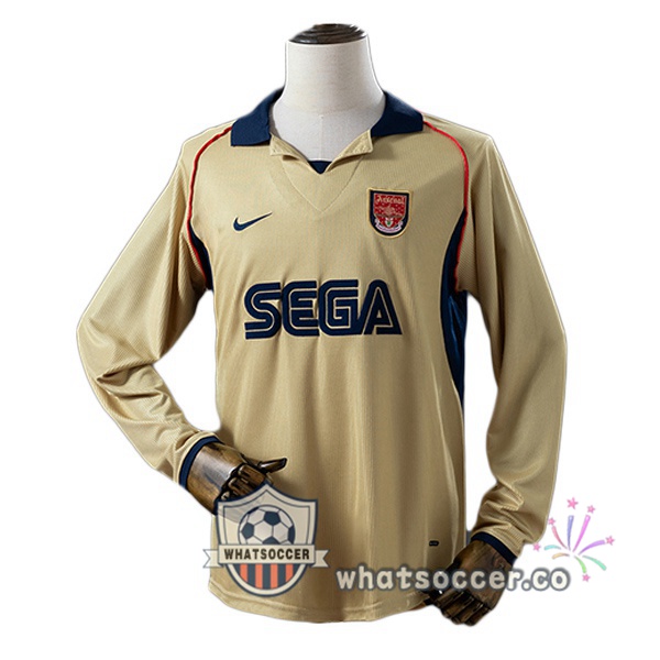 Arsenal Retro Away Long Sleeve Yellow 2001-2002