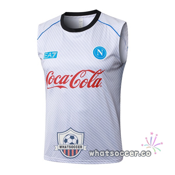 SSC Napoli Soccer Vest White 2025-2026 SSC Napoli Soccer Vest White 2025-2026