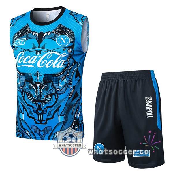 SSC Napoli Soccer Vest + Shorts Blue 2025-2026 SSC Napoli Soccer Vest + Shorts Blue 2025-2026
