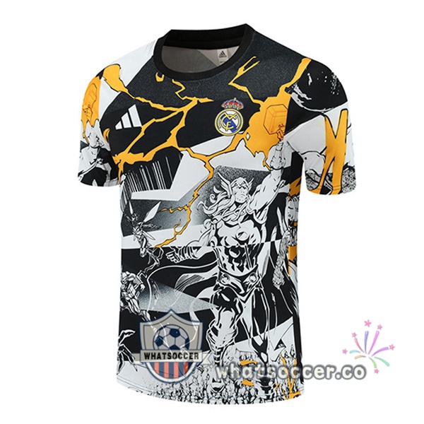 Real Madrid Training T-Shirts Black White 2025-2026 Real Madrid Training T-Shirts Black White 2025-2026