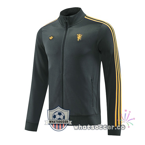 Soccer Jacket Manchester United Gray 2025-2026