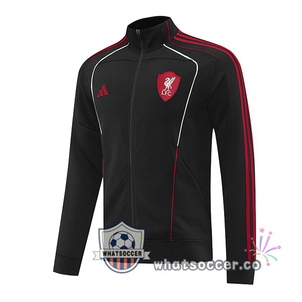 Soccer Jacket FC Liverpool Black 2025-2026 Soccer Jacket FC Liverpool Black 2025-2026