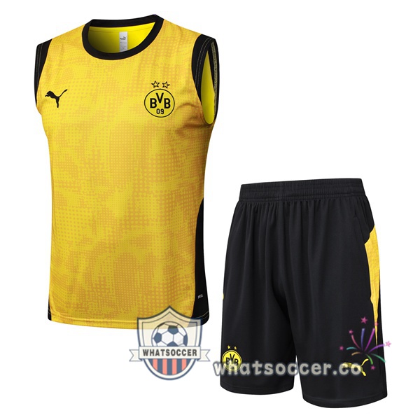 Dortmund BVB Soccer Vest + Shorts Yellow 2025-2026 Dortmund BVB Soccer Vest + Shorts Yellow 2025-2026