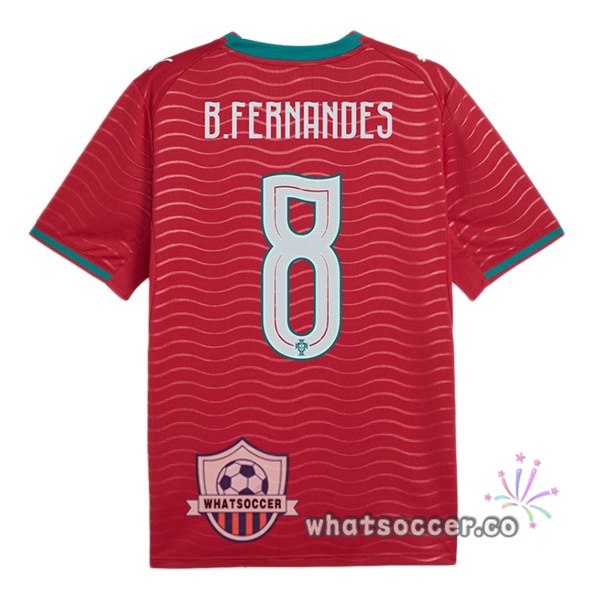 Portugal (B. FERNANDES 8) Home Soccer Jerseys Red FIFA World Cup 2026