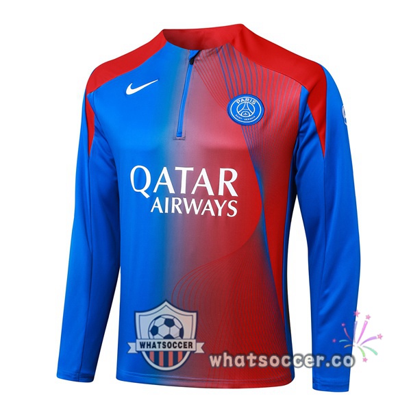Soccer Sweater Paris PSG Blue Red 2025-2026