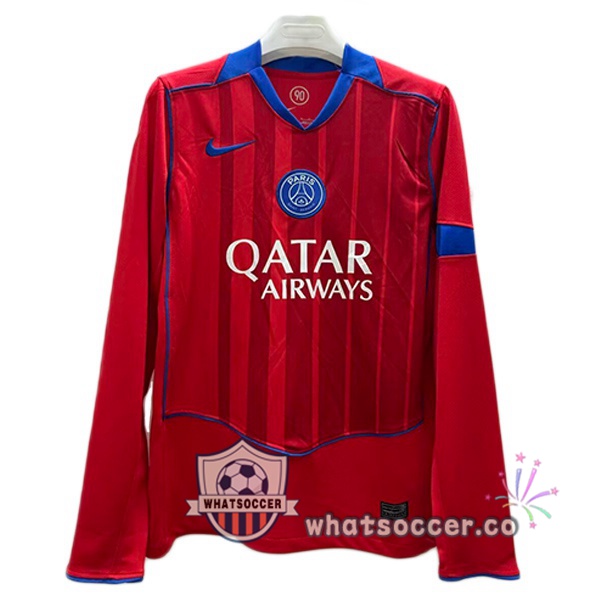 Paris PSG Third Soccer Jerseys Long Sleeve Red 2025-2026 Paris PSG Third Soccer Jerseys Long Sleeve Red 2025-2026