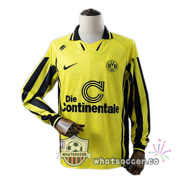 Dortmund BVB Retro Home Long Sleeve Yellow 1996-1997