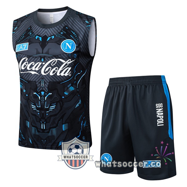 SSC Napoli Soccer Vest + Shorts Black 2025-2026 SSC Napoli Soccer Vest + Shorts Black 2025-2026