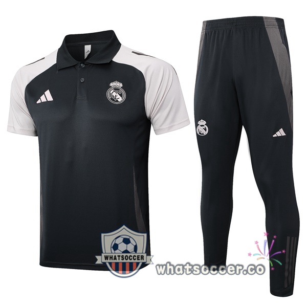 Training Polo Real Madrid + Pants Gray 2025-2026