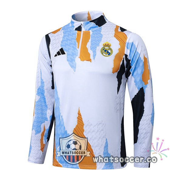 Soccer Sweater Real Madrid White Yellow 2025-2026