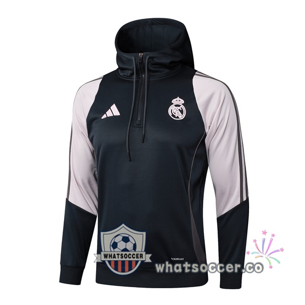 Hooded Sweatshirt Real Madrid Black Rose 2025-2026