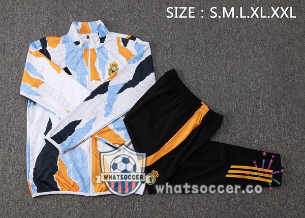 Training Jacket Real Madrid White Blue 2025-2026