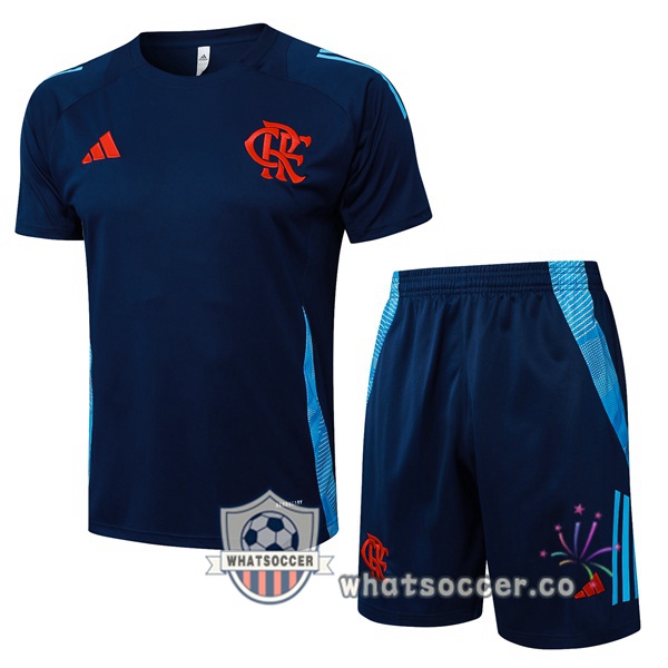 Flamengo Training T-Shirts + Shorts Blue Royal 2025-2026