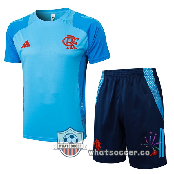 Flamengo Training T-Shirts + Shorts Blue 2025-2026