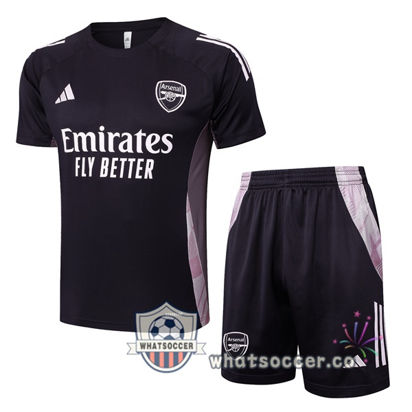 Arsenal Training T-Shirts + Shorts Black 2025-2026