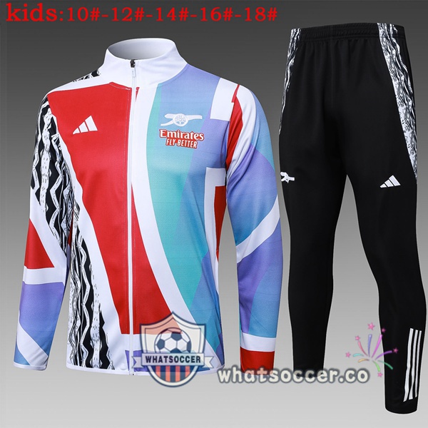 Training Jacket Arsenal Kids Red White 2025-2026