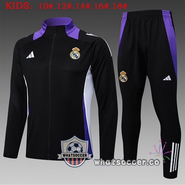 Training Jacket Real Madrid Kids Black 2025-2026