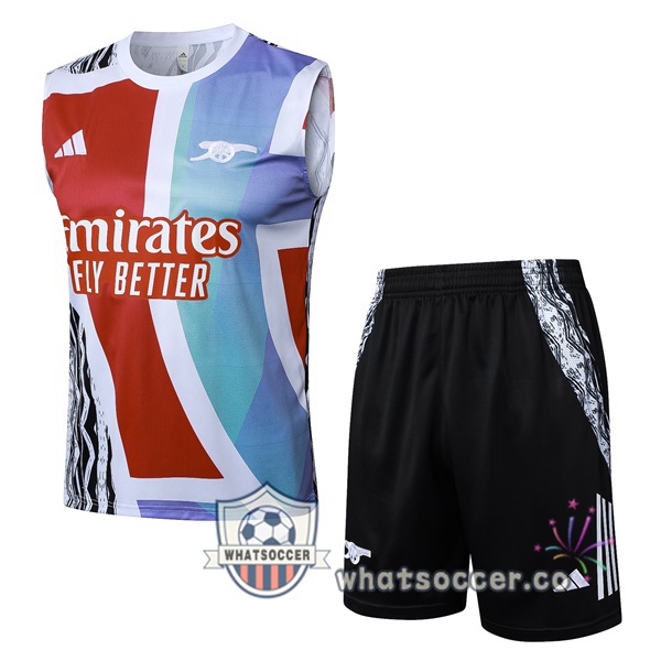 Arsenal Soccer Vest + Shorts Red Blue 2025-2026