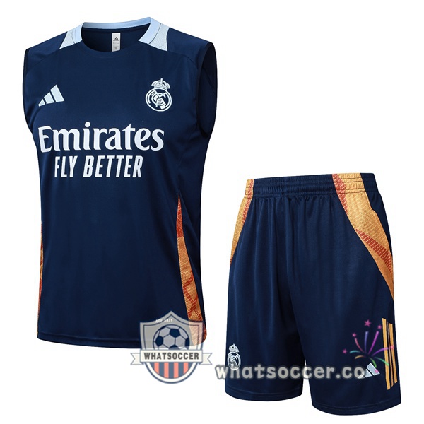 Real Madrid Soccer Vest + Shorts Blue Royal 2025-2026