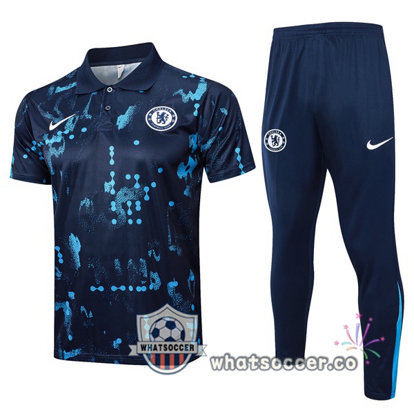 Training Polo FC Chelsea + Pants Blue Royal 2025-2026